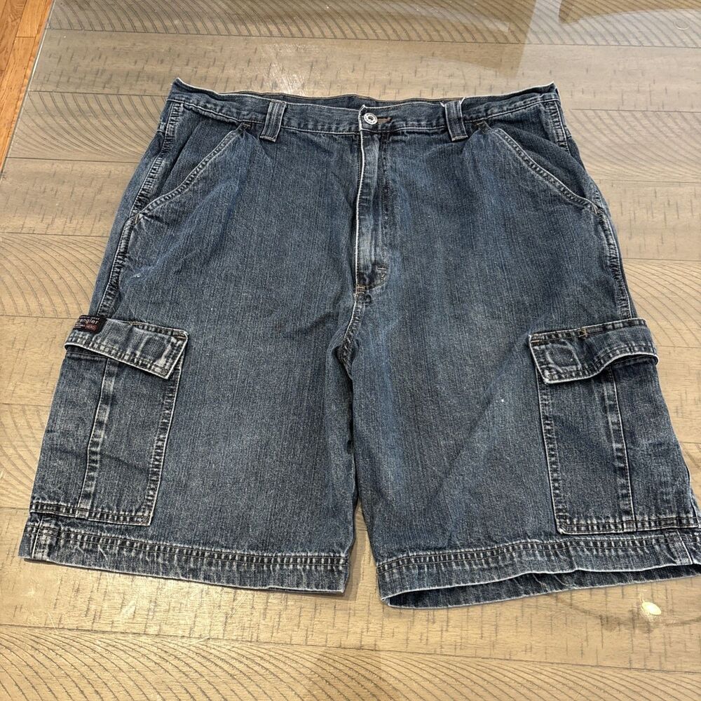 Wrangler Denim Jean Shorts Men’s 36 Blue Jorts 9" Inseam Streetwear Y2K Skater